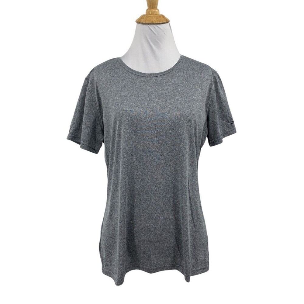 Brooks T Shirt Womens L Large Gray Equilibrium Technology Short Sleeve Running